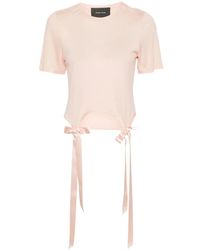 Simone Rocha - Tops ,Roze ,Polyester Bow Tail Easy T-Shirt - Lyst