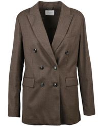 Circolo 1901 - Jassen ,Bruin ,Wol Giacca Doppiopetto - Lyst