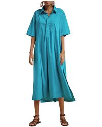 Liviana Conti - Maxi Polo Kleid mit Seitenschlitzen - Lyst