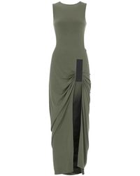 Coperni - Kleedjes ,Groen ,Gedrapeerde Jurk - Lyst