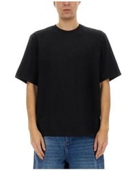 Studio Nicholson - Tops ,Zwart ,Katoen Lay T-Shirt - Lyst