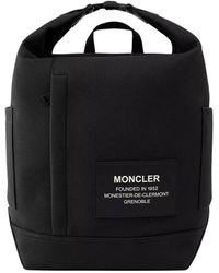Moncler - Schwarzer nakoa rucksack mit logo - Lyst