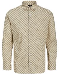 Jack & Jones - Overhemden ,Veelkleurig ,Katoen Slimfit Overhemd Met Lange Mouwen - Lyst