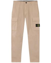 Stone Island - Slim-Fit Trousers - Lyst
