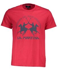 La Martina - T-shirt con stampa grafica e girocollo - Lyst