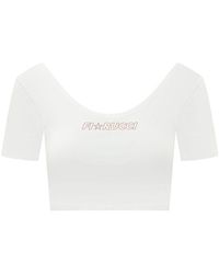 Fiorucci - Tops ,Wit ,Katoen Star Logo Regular T-Shirt - Lyst