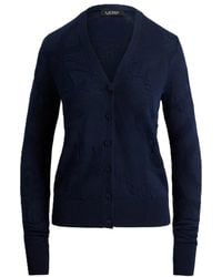 Ralph Lauren - Truien & Vesten ,Blauw ,Katoen Denzel Lange Mouwen Vest - Lyst