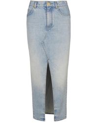Balmain - Denim Skirts - Lyst