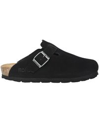 Rohde - Schoenen ,Zwart ,Suède Alba Clog Sandalen - Lyst