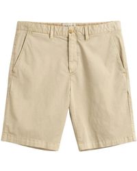 GANT - Korte Broeken ,Katoen Sunfaded Chino Shorts - Lyst