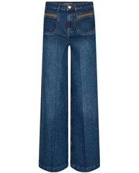 Mos Mosh - Ausgestellte blaue jeans - Lyst