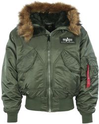 Alpha Industries - Stijlvolle Hooded Bomberjas - Lyst