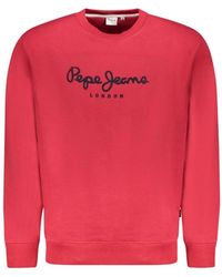 Pepe Jeans - Roter Baumwoll-Crew-Sweatshirt - Lyst