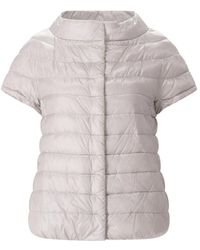 Herno - Jassen ,Bruin ,Nylon Cape Emilia - Lyst