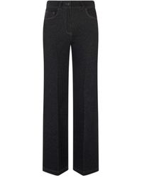 Max Mara - Jeans ,Blauw ,Katoen Ribes Broek Met Vijf Zakken - Lyst
