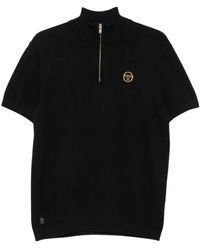 Sergio Tacchini - Tops ,Zwart ,Katoen Daytone Knit Ss Polo - Lyst