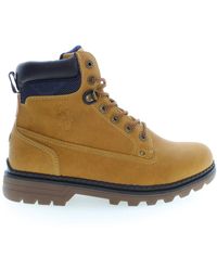 U.S. POLO ASSN. - Beige high-top stiefel mit ikonischem logo - Lyst
