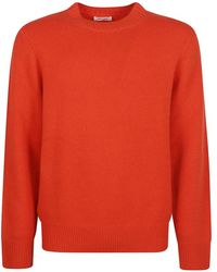 Soft Goat - Truien & Vesten ,Oranje ,Ronde Hals Trui - Lyst