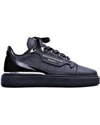 Benjamin Berner - Stilvolle schwarze krokodilsneaker - Lyst