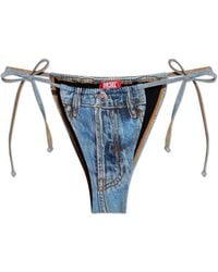 DIESEL - Badmode ,Blauw ,Denim Jodie-Dnm Bikini Bottom - Lyst