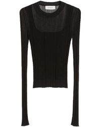 Sportmax - Tops ,Zwart ,Polyester Spxbuono Long Sleeve Top - Lyst