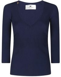 Elisabetta Franchi - V-Neck Knitwear - Lyst