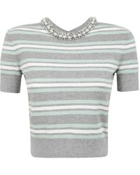 Self-Portrait - Round-Neck Knitwear - Lyst
