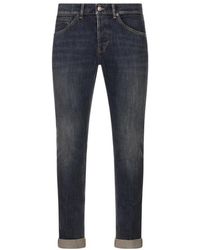 Dondup - Jeans ,Blauw ,Katoen Blauwe Katoen Elastaan Jeans - Lyst