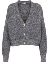 Liu Jo - V-Hals Vest Met Juweelknopen - Lyst