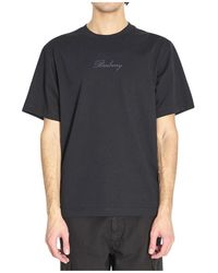 Burberry - Katoenen T-Shirt Met Geborduurd Logo - Lyst