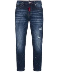 Philipp Plein - Jeans ,Blauw ,Katoen New Tapered Fit Jeans Basic - Lyst