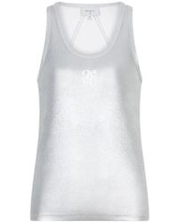 Dante 6 - Metallic Logo Tanktop Zora Zilver - Lyst