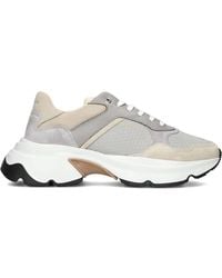 Nubikk - Graue Low-Top Sneakers Mit Goldenen Details - Lyst