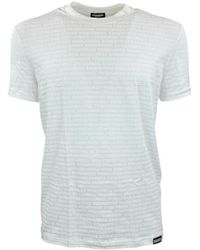 DSquared² - Tops ,Wit ,Katoen Casual T-Shirt En Slip Set - Lyst