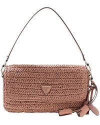 Guess - Tassen ,Roze ,Polyester Ofelia Flap Schoudertas - Lyst