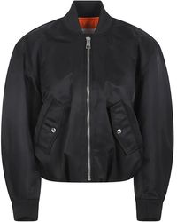 Givenchy - Jassen ,Zwart ,Leer Cropped Cocoon Bomber - Lyst