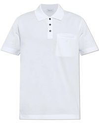 Ferragamo - Tops ,Wit ,Katoen Pocket Polo Shirt - Lyst