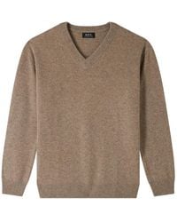 A.P.C. - V-Neck Knitwear - Lyst
