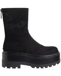 Calvin Klein - Schoenen ,Zwart ,Polyester Flatform Zip Mg Ss - Lyst