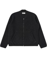 Universal Works - Jassen ,Zwart ,Katoen Wool Fleece Zip Bomber - Lyst