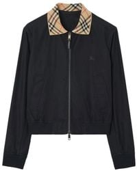 Burberry - Gabardine Glenfields Harrington Jacket - Lyst