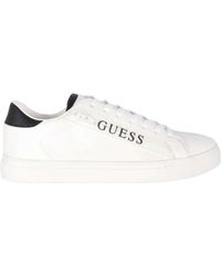 Guess - Nuove sneakers be bianche e blu navy - Lyst