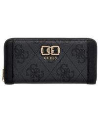 Guess - Accessoires ,Zwart ,Portemonnee Met Rits En Interne Vakken - Lyst