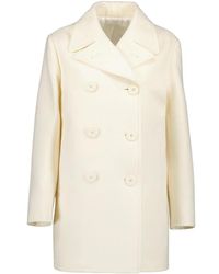 Prada - Clásico abrigo de lana de doble botonadura - Lyst