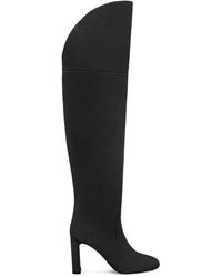 Stuart Weitzman - Schoenen ,Zwart ,Suède Babette Over-The-Knee Tubo 85 - Lyst