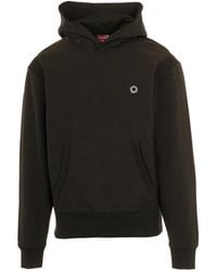 KENZO - Zwarte Bloem Geborduurde Klassieke Hoodie - Lyst