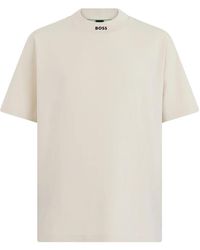 BOSS - Tops ,Katoen Tee Collar Zone T-Shirt - Lyst