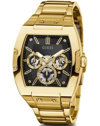 Guess - Gold-tone Stainless Steel Bracelet Watch 43mm - Lyst