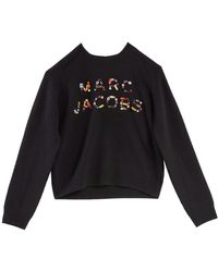 Marc Jacobs - Kristall Logo Strick Crewneck Pullover - Lyst