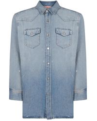 Acne Studios - Blaue denim hemd mit taschen - Lyst